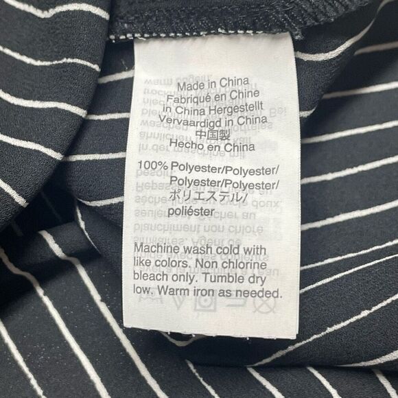 Madewell Black and White Striped Drop Shoulder Tunic Mini Dress - Picture 6 of 7